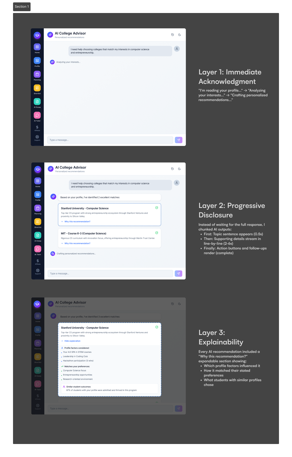 AI transparency: 3 layers